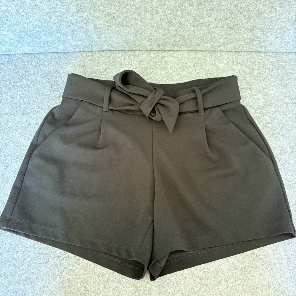 Loft petites self tie casual shorts black XSP